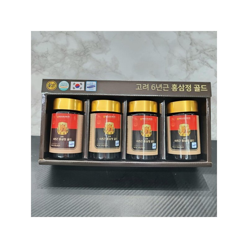 Duzon Health 고려 6년근 홍삼정 골드 240g x 4병 홍삼액기스