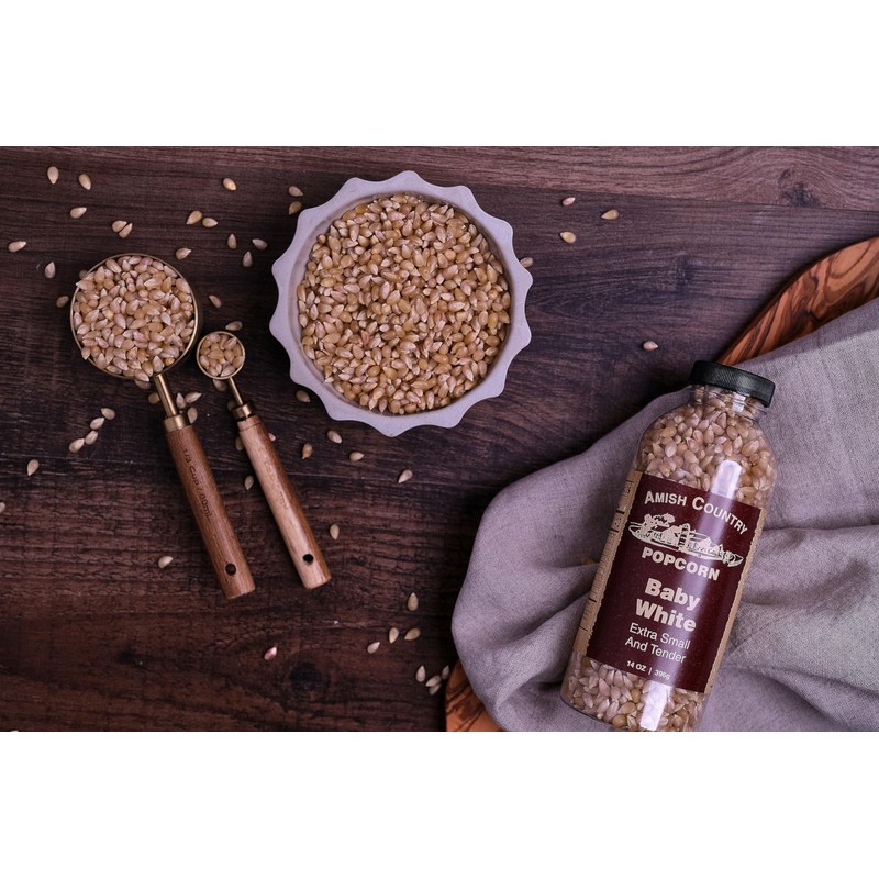 Amish Country Popcorn | 2-14 oz Bottles | Baby White