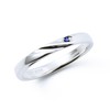 The Kiss SR1563CZ_1565NG Silver Ring, Simple, Couple, Anniversary, Wrapping, Box