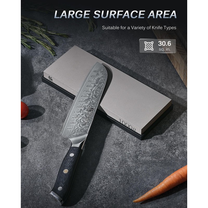 KYOKU Sharpening Stone Whetstone Kit, Knife Sharpening Set with 1000