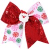 7" Christmas Glitter Large Cheer Hair Bows Clips for Girls