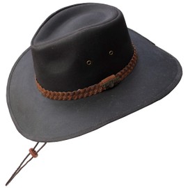 Foxfire Outback Trail Oilcoth Oilskin Rainier Hat Brown Small