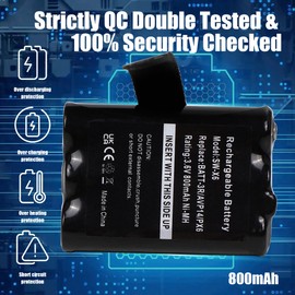 SHAWOROCE 2X Battery BATT-3R Compatible with Midland Radio X-Talker T50 T51 T55 T60 T61 T65 LXT600 LXT630 LXT630X3 LXT633 Walkie Talkie 3.6V Ni-MH Rechargeable AVP14 PX6 800mAh with 3 Screwdrivers