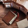 VALENCHI Leather Trifold Wallet For Men - RFID Blocking -