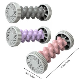 AIMALL Hand and Foot Massage Roller - Yoga and Fitness Muscle Relaxation Tool, Textured Massage Roller for Plantar Fasciitis Relief, Compact Design, 6.9 x 2.6 Inches