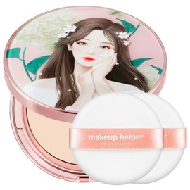 Makeup Helper Art Pact Original Professional Finish 25g Sweet Sophia + Exclusive Puff Set, 1 Piece, No. 22 Nude Beige / 메이크업헬퍼 아트 팩트 오리지널 프로피니쉬 25g 스위트소피아 + 전용 퍼프 세트, 1개, 22호 누드베이지