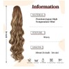 Long Wavy Synthetic Hair Extensions, 26 Inches, Natural Appearance, High
