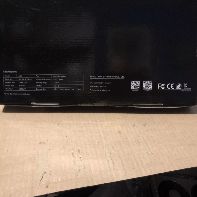 VEIKK A30 Digital Graphics Drawing Tablet 10*6 inch Pen Tablet