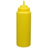 Winco PSW-32Y 6-Piece Wide Mouth Squeeze Bottles, 32-Ounce, Yellow,Medium