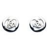Dew Women's Mackintosh Open Rose Sterling Silver Stud Earrings