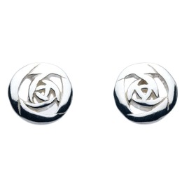 Dew Women's Mackintosh Open Rose Sterling Silver Stud Earrings