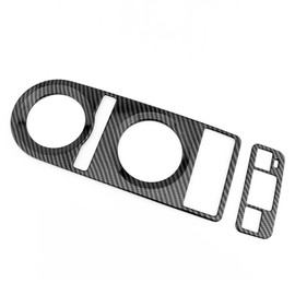 JUIVEEL ABS Central Gear Shift Panel Cover Center Control Cover Trim Car Interior Parts Compatible with Genesis GV70 2022-2024 Accessories (Carbon Fiber Style)