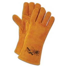MAGID T2701SLAD WeldPro T2701S Shoulder Split Cow Leather Welding Gloves, 11, Tan Russet Brown , Ladies (Fits Medium) (Pack of 12)