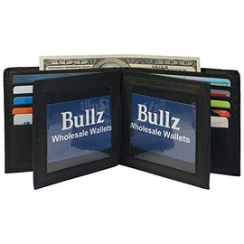 European Hipster Mens Wallet Thick Large Bifold 20 Cards and 2 ID Window