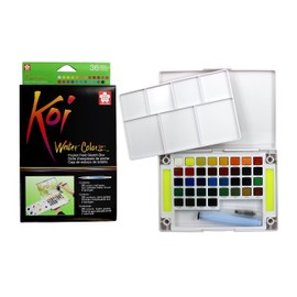 Sakura Pocket Set Koi Watercolor Kit, 1 Count (Pack of 1), 36 Colors