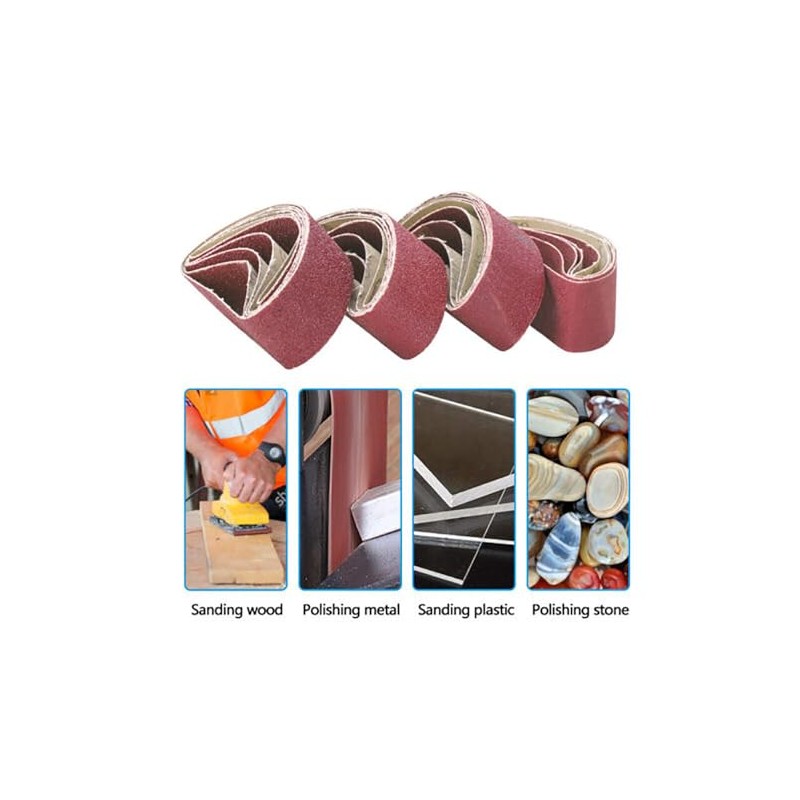 EETools 20 Belts in 65 x 410mm Sanding Belts, Mixed