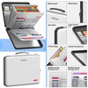 Fireproof Document Organizer, Expanding File Organizer with 13 Pockets, Portable