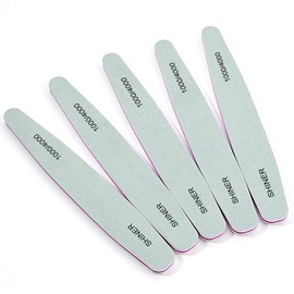 FineGood 5pcs Nail File Polishing Tool eva Sponge File Grid Double Sided Nail Shinner, Cuticle Pusher, Nail Supplies, Professional Nail Polisher, Sponge Cushion Tool (1000/4000)