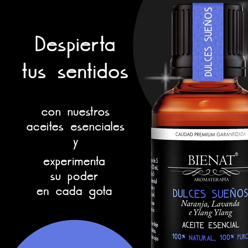 Bienat Aromaterapia Mezcla de Aceites Esenciales Dulces Sueños I (Lavanda,