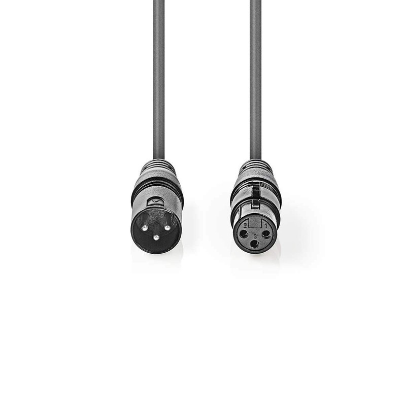 Nedis COTG15010GY100 Balanced XLR Audio Cable | XLR 3-Pin Male