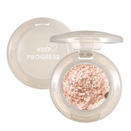 KARLOR Eyeshadow Glitter Eyelid Highlighter Pearlescent Glitter Golden Makeup Single Eyeshadow Shimmer Highlighter Glitter Face Shiny Glow Eyeshadow Glitter (06#Champagne)