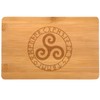 Samunshi® Wooden Board with Engraving Triskele Runes Made of Bamboo