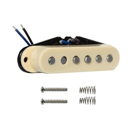 Phrilam Pro ST Staggered Vintage Alnico 5 Single Coil Middle/50mm Pickup 5.6K for Strat Style Electric Guitar,Cream