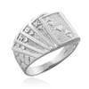 Men's 925 Sterling Silver Lucky Nugget Band Royal Flush of