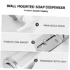iplusmile Wall Mounted Bathroom Soap Dispenser Holder Single Compartment Silver