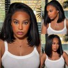 Kinky Straight Bob Human Hair Wig for Black Women Glueless