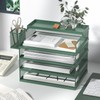 FANXIYQ Metal Stackable Letter Trays, 4-Tier Desk Organizer & Paper