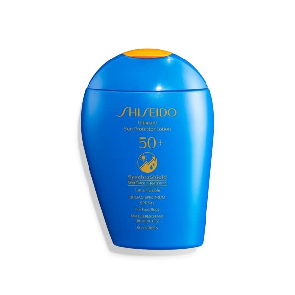Shiseido Ultimate Sun Protector Lotion - 150 mL - Invisible Broad-Spectrum SPF 50+ Sunscreen for Face & Body - Lightweight Formula - All Skin Types