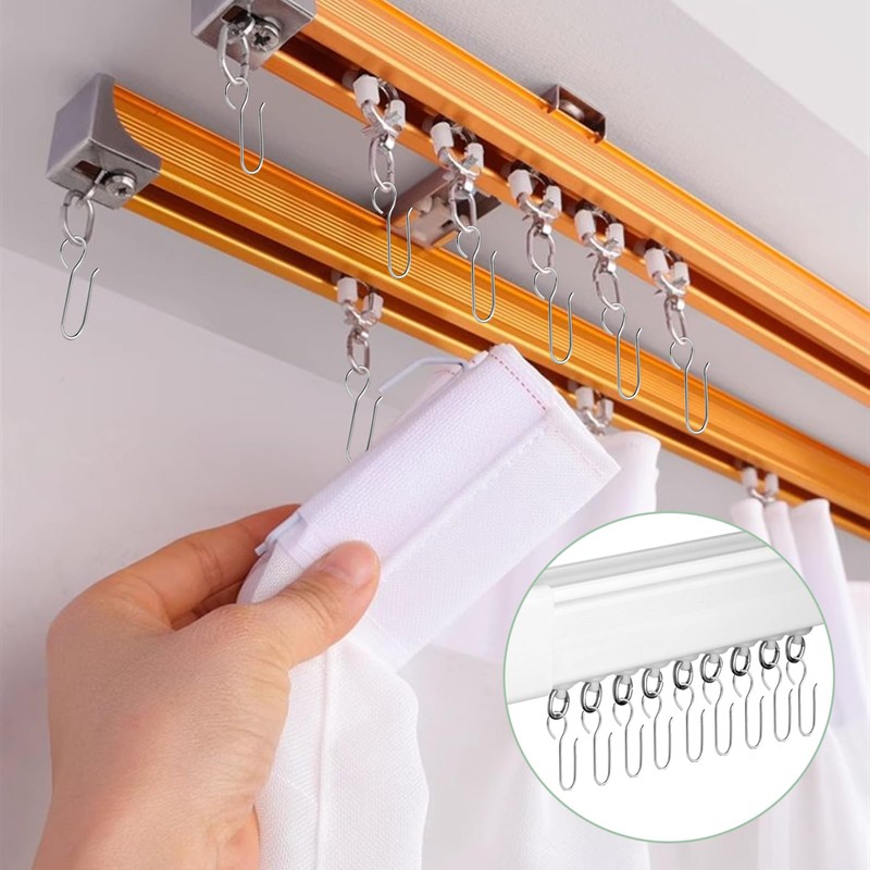 60 pieces curtain hooks, curtain hooks, S hooks, curtain hooks