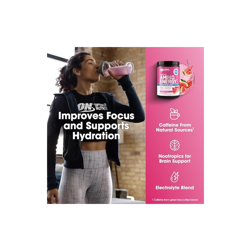 Amino Energy Powder Plus Focus - Watermelon Flavor