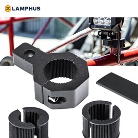 Off-Road ATV UTV Light Bar Mount Mounting Bracket Mini Bar Clamp Kit [0.75"/1"/1.25" Inch] [Vertical Bar] [Aluminium] [1 Unit] Bull Bar UTV Roll Bar Clamp Tube Roll Cage Clamps Mount For ATV UTV