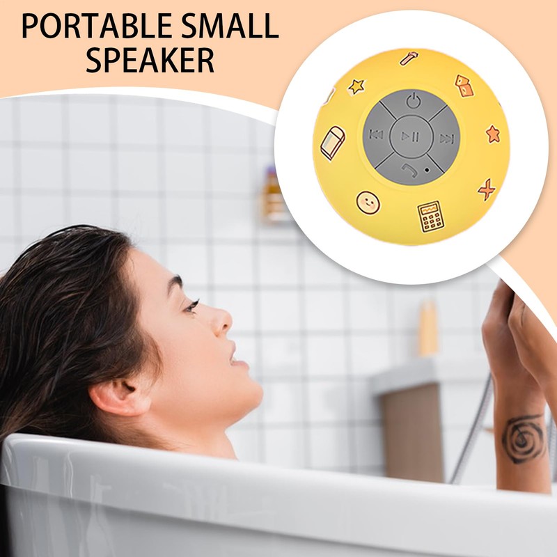 Portable Wireless Speaker - Suction Cup Speaker - Water-Resistant Wireless