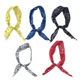 Pack of 5 Hair Bands with Bow Vintage Boho Bow Bandana Knot Wire Retro Headband, Women's Summer Wide Hair Bands, for Women (5 Colours)