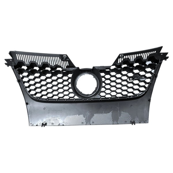 TMS-MOTORS New Carbon Fiber Print Front Honeycomb Grille W/RED TRIM