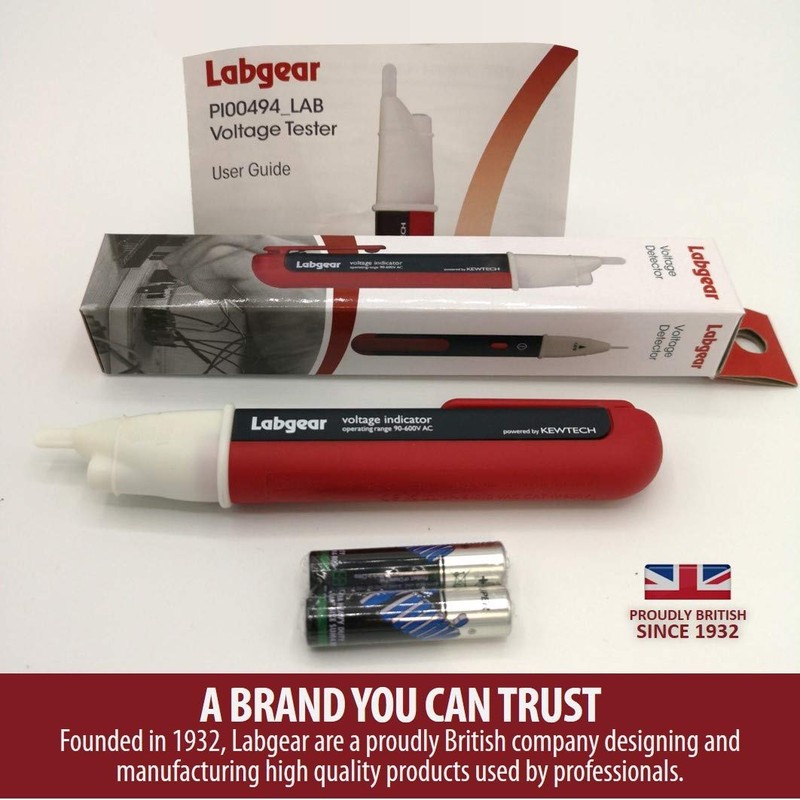 Labgear Voltage Detector Electrical Tester Pen 2-in-1 with LED Torch