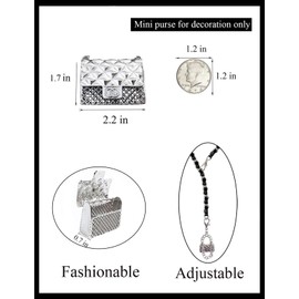 BEMYLV Mini Chain Belt Purse Silver Waist Bag for Women Detachable Fashionable Trendy Fanny Pack for Dresses Jeans