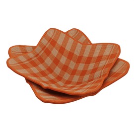 ULVEOL Set of 2 Orange White Soup Cozy Potholders Bowl Hot Pads - Safe Microwave Bowl Holders for Hot Food - Hot Pot Bowl Warmer Cozy Holder for Cute Plates - Microwave Bowls