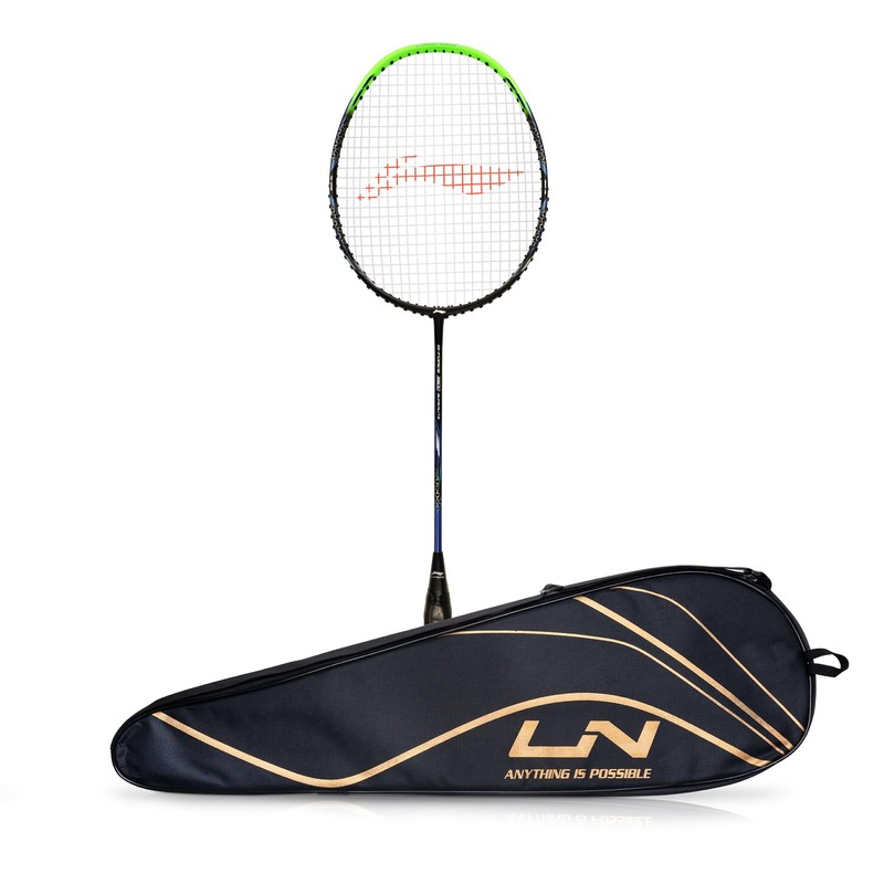 Li-Ning G-Force Superlite 3500 Carbon-Fiber Strung Badminton Racquet with Free