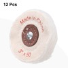 uxcell 3-Inch Buffing Polishing Pad Wheel Cotton with 15/64-inch Handle