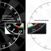 LinkVisions Dartboard with Staple-Free Bullseye Easily Recognizable Numbers 18g Steel