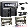 Kastar BP-511 Battery or Dual LCD Charger for Canon Optura