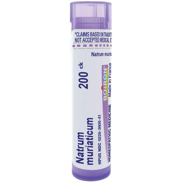 Boiron Natrum Muriaticum 200Ck, 80 Pellets, Homeopathic Medicine for Runny Nose