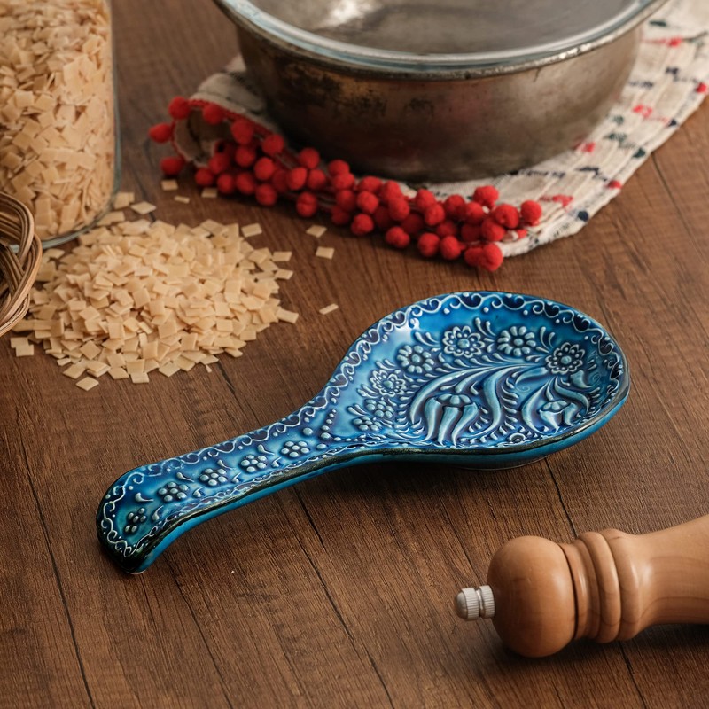 BCS Spoon Rest Set of 2 - Ceramic Spoon Holder