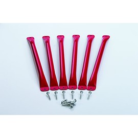 Playset Monkey Bars | Red | 6 Metal Monkey Bars, Hardware & Easy Installation Instructions Included | DIY Swingset Accessory | Backyard Playground Accessories | Replacement Jungle Gym Rungs