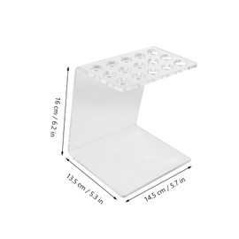 Healeved Clear Acrylic Hair Scissor Holder Stylish Organizer for Hair Salon Supplies Efficient Tool Storage for Scissors Pens Compact Design for Tidy Workspace for Hairdressers