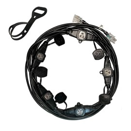 Kutatek 30Ft 14/3 Multi-Outlet Heavy Duty Extension Cord, 6 Outlets Evenly Spaced Every 5Ft,Indoor/Outdoor Christmas Lighting, Holiday Decorations, Uplighting, Stage Backlines,UL Listed